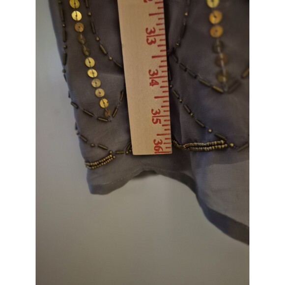 Fossil Rare Beaded 1920s Style Flapper Dress Vintage Large - Picture 4 of 7